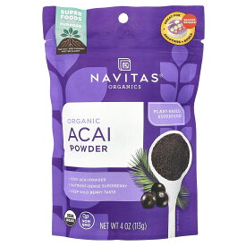 【POINT20倍★7/18 0:00〜7/26 1:59】Navitas Organics アサイー パウダー オーガニック 【 iHerb アイハーブ 公式 】 ナビタスオーガニックス 有機 アサイベリー スーパーフード 植物性 オメガ アントシアニン フリーズドライ 粉末 113g