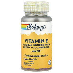 Solaray �r�^�~��E �y iHerb �A�C�n�[�u ���� �z �\�����[ �r�^�~�� E �����g�R�t�F���[�� �T�v�������g �T�v�� �\�t�g�W�F�� 268mg 400IU 100��