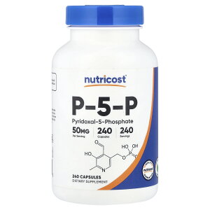 Nutricost P-5-P �y iHerb �A�C�n�[�u ���� �z �j���[�g���R�X�g �����_�s���h�L�T�[�� P5P �r�^�~��B6 �r�^�~��B �s���h�L�T�[��5 �T�v�������g �T�v�� �J�v�Z�� 50mg 240��