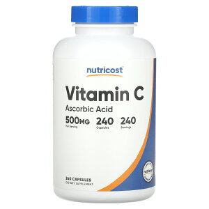 Nutricost �r�^�~��C �y iHerb �A�C�n�[�u ���� �z �j���[�g���R�X�g �r�^�~�� C �r�^�~���� �r�^�~���T�v�� �A�X�R���r���_ �T�v�������g �T�v�� �J�v�Z�� 500mg 240��