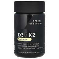 【15%OFFクーポン★8/4 20:00~8/11 01:59】Sports Research ビタミンD3 + K2 【 iHerb アイハーブ 公式 …