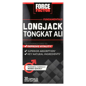 【POINT20倍★12/04 20:00〜12/11 1:59】Force Factor ロングジャック トンカットアリ 【 iHerb アイハーブ 公式 】 フォースファクター エウリコマロンギホリア セレン バイオペリン ブラックペッパー サプリメント サプリ カプセル 500mg 30粒