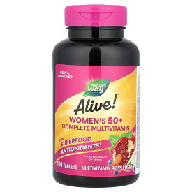 Nature's Way アライブ！ コンプリート マルチビタミン 女性向け 50+ 【 iHerb アイハーブ 公式 】 ネイチャーズウェイ Alive! ウィメンズ ビタミン A B C D E ミネラル 野菜 果物 サプリ タブレット 110粒