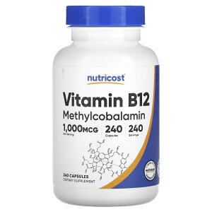 Nutricost �r�^�~��B12 �y iHerb �A�C�n�[�u ���� �z �j���[�g���R�X�g �r�^�~��B �r�^�~�� B12 B �r�^�~��B�Q �r�^�~���� �r�^�~���T�v�� ���`���R�o���~�� �T�v�������g �T�v�� �J�v�Z�� 1,000mcg 240