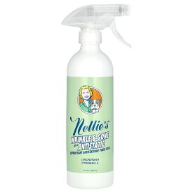 【15%OFFクーポン★7/4 20:00~7/11 01:59】Nellie's リンクルビーゴーン 【 iHerb アイハーブ 公式 】 ネリーズ シワ取りスプレー 衣類用 しわ取り リンクル ビー ゴーン Wrinkle-B-Gone アンチスタティック スプレー レモングラス 474ml