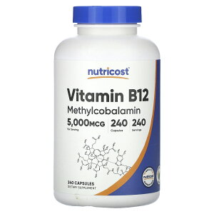 Nutricost �r�^�~��B12 �y iHerb �A�C�n�[�u ���� �z �j���[�g���R�X�g �r�^�~��B �r�^�~�� B12 B �r�^�~��B�Q �r�^�~���� �r�^�~���T�v�� ���`���R�o���~�� �T�v�������g �T�v�� �J�v�Z�� 5,000mcg 240