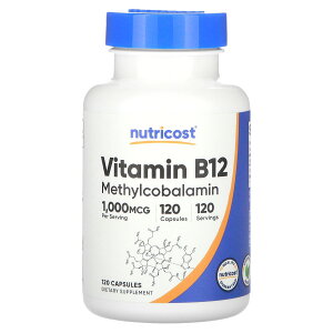 Nutricost �r�^�~��B12 �y iHerb �A�C�n�[�u ���� �z �j���[�g���R�X�g �r�^�~��B �r�^�~�� B12 B �r�^�~��B�Q �r�^�~���� �r�^�~���T�v�� ���`���R�o���~�� �T�v�������g �T�v�� �J�v�Z�� 1,000mcg 120