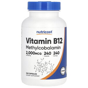 Nutricost �r�^�~��B12 �y iHerb �A�C�n�[�u ���� �z �j���[�g���R�X�g �r�^�~��B �r�^�~�� B12 B �r�^�~��B�Q �r�^�~���� �r�^�~���T�v�� ���`���R�o���~�� �T�v�������g �T�v�� �J�v�Z�� 2,000mcg 240