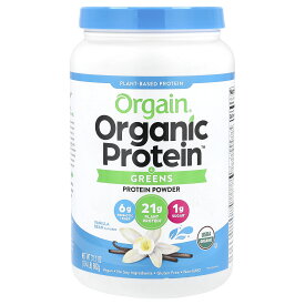 【15%OFFクーポン★8/4 20:00~8/11 01:59】Orgain オーガニック プロテイン + グリーン 【 iHerb アイハーブ 公式 】 オルゲイン 有機 植物性 プロテインパウダー タンパク質 エンドウ豆 ヴィーガン パウダー 粉末 バニラビーンズ味 882g