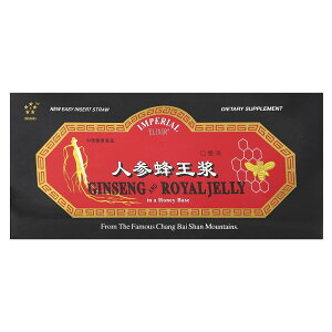 Imperial Elixir 高麗人参 & ローヤルゼリー 【 iHerb アイハーブ 公式 】 インペリアルエリキサー 朝鮮人参 パナックス ジンセン オタネニンジン エキス 中国産 サプリ ドリンク ボトル ストロー付