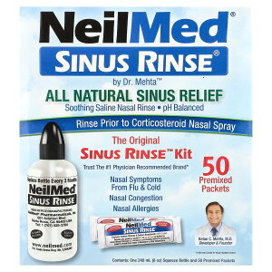 NeilMed TCiXX Lbg y iHerb ACn[u  z j[bh Sinus Rinse @ @ 240ml {g H t̑f TbVF 50ܓ 1Zbg