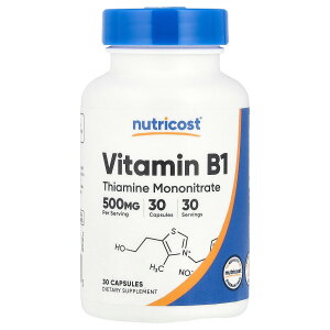 Nutricost �r�^�~��B1 �y iHerb �A�C�n�[�u ���� �z �j���[�g���R�X�g �r�^�~��B �r�^�~�� B1 B �r�^�~��B�Q �r�^�~���� �r�^�~���T�v�� �`�A�~�� �T�v�������g �T�v�� �J�v�Z�� 500mg 30��