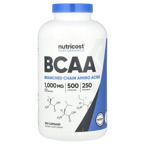 Nutricost BCAA �y iHerb �A�C�n�[�u ���� �z �j���[�g���R�X�g ���򍽃A�~�m�_ �A�~�m�_ �K�{�A�~�m�_ ���C�V�� �C�\���C�V�� �o���� �p�t�H�[�}���X �T�v�������g �T�v�� �J�v�Z�� 1�������� 500mg