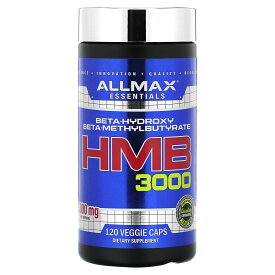 ALLMAX HMB 3000 【 iHerb アイハーブ 公式 】 オールマックスニュートリション エイチエムビー β-ヒドロキシβ-酪酸メチル アミノ酸 サプリ サプリメント 健康食品 栄養補助食品 必須アミノ酸 ベジカプセル 120粒