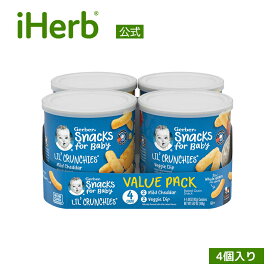 Gerber リトル クランチー バリューパック 【 iHerb アイハーブ 公式 】 ガーバー ベビー 赤ちゃん 乳幼児 生後8ヵ月以上 ベビーフード おやつ スナック マイルドチェダー ベジディップ 各42g 4個