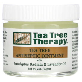 【マラソン期間限定MAX P20倍】Tea Tree Therapy ティーツリー アンティセプティック オイントメント 【 iHerb アイハーブ 公式 】 ティーツリーセラピー アフターサンケア ユーカリ ラジアータ ラベンダーオイル 57g