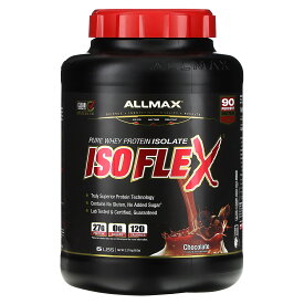 ALLMAX アイソフレックス 【 iHerb アイハーブ 公式 】 オールマックスニュートリション ホエイプロテイン アイソレート ホエイ タンパク質 WPI プロテイン パウダー 粉末 チョコレート 2.27kg