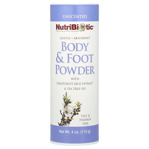 【POINT20倍★10/24 20:00〜10/27 9:59】NutriBiotic ボディ & フットパウダー 【 iHerb アイハーブ 公式 】 ニュートリバイオティック グレープフルーツ種子エキス & ティーツリーオイル グレープフルー
