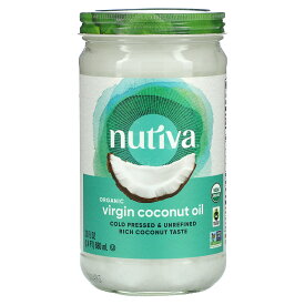 Nutiva オーガニック バージン ココナッツオイル 【 iHerb アイハーブ 公式 】 ヌティバ コールドプレス 未精製 680ml