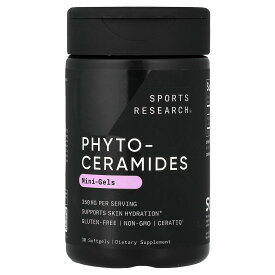 【7,000円以上購入で20%OFFクーポン★9/4 20:00~9/11 01:59】Sports Research フィトセラミド 【 iHerb アイハーブ 公式 】 スポーツリサーチ セラミド サプリメント サプリ ソフトジェル 350mg 30粒