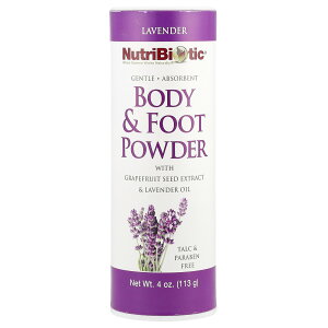 【POINT20倍★10/24 20:00〜10/27 9:59】NutriBiotic ボディ & フットパウダー 【 iHerb アイハーブ 公式 】 ニュートリバイオティック グレープフルーツ種子エキス & ラベンダーオイル グレープフルーツ