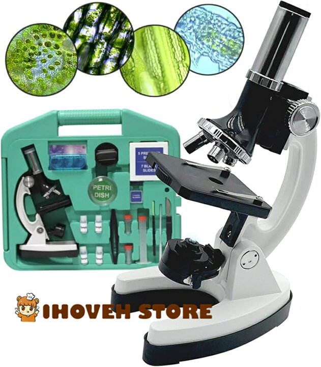 VIPIH顕微鏡複合単眼40X-2000倍回転式単眼ヘッドスライド付きLED照明ガラス光学下光源付きHD光学レンズ360度回転顕微鏡レンズ初心者子供 実験室デモ教育用自由研究用日本語説明書あり 顕微鏡 生物 2000倍 生物 HD スコープ 学生 実験室 教育 LED USB 自由研究 学生成人初心者学習
