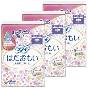 ソフィ はだおもい 特に多い昼用 260 羽つき 26枚×3個