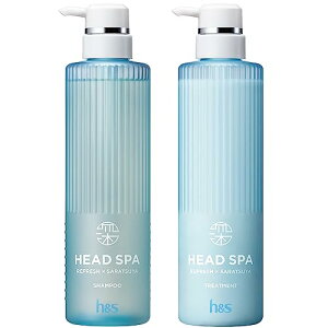 hs深ヘッドスパ シャンプートリートメント セット 435g+435g ポンプリフレッシュ×さらつや エイチアンドエス
