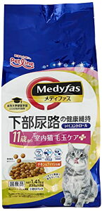 メディファス キャットフード 室内猫毛玉ケアプラス 11歳から チキンフィッシュ味 下部尿路/pHコントロール/麻布大学共同開発/国産/アルミ小分け 1.41kg(235g×6)