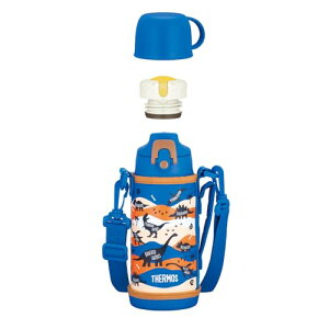 サーモス 水筒 真空断熱2ウェイボトル 0.6L/0.63L ブルーブラウン 直飲み コップ付き 子供用 通園通学 FJJ-602WF BLBW