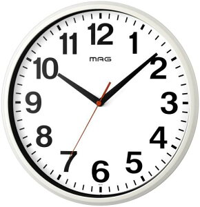 MAG(マグ) 掛け時計 壁掛け時計 アナログ 静音 連続秒針 直径29.0 シンプル おしゃれ ホワイト シューレ W-771 WH-Z ノア精密