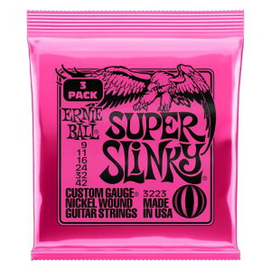 ERNIE BALL A[j[{[ GLM^[ SUPER SLINKY 3223 X[p[EXL[ (09-42) 3Set Pack