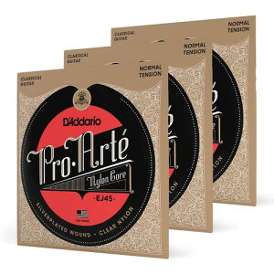 D'Addario �_�_���I �N���V�b�N�M�^�[�� �v���A���e Silver/Clear Normal EJ45-3D 3set����p�b�N �������K�i