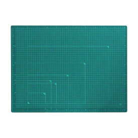 プラス カッターマット カッティングマット 両面 A2 450×600mm グリーン 48-586
