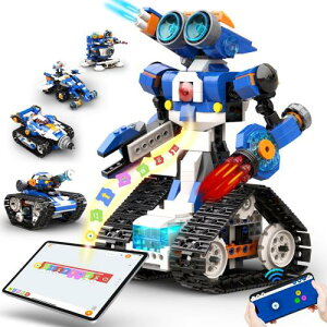 Apitor Robot J �v���O���~���O���{�b�g�L�b�g �q���̂������� STEM����r���f�B���O�u���b�N 6-in-1�����R���ߋ� ���w���̏������� Scratch JR �L�b�Y�̃��W�R���m��ߋ� 7�Έȏ� �j�̎q���̎q���� 