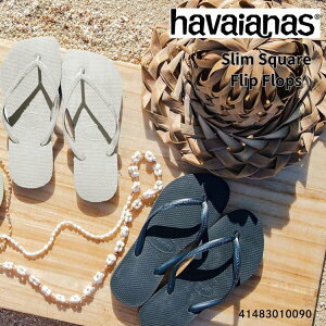 Havaianas �r�[�`�T���_�� �n���C�A�i�X �r�[�T�� Slim Square Flip Flops �X���� �X�N�G�A �t���b�v �t���b�v WHITE / BLACK �z���C�g �u���b�N 41483010001 / 41483010090