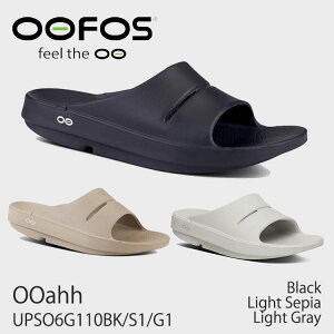 �E�[�t�H�X �T���_�� OOFOS �����Y ���f�B�[�X OOAHH �E�[�A�[ RECOVERY SANDAL ���J�o���[�T���_�� Unisex Slide Sandals Black Light Sepia Light Gray �u���b�N ���C�g �Z�s�A ���C�g �O���[ �V���[�Y UPSO6G110BK UPSO