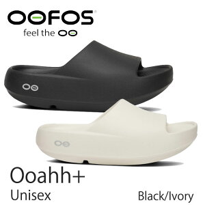 �E�[�t�H�X �T���_�� ���� OOFOS �T���_�� ���� �����Y ���f�B�[�X Ooahh+ Unisex Slide ���J�o���[�T���_�� Sandals Black Ivory �u���b�N �A�C�{���[ �V���[�Y