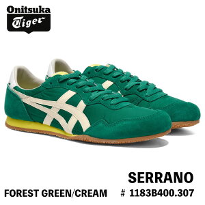 �I�j�c�J�^�C�K�[ �X�j�[�J�[ Onitsuka Tiger SERRANO �Z���[�m FOREST GREEN/CREAM �t�H���X�g �O���[�� �N���[�� # 1183B400.307 �V���[�Y
