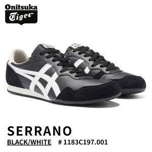 �I�j�c�J�^�C�K�[ �X�j�[�J�[ Onitsuka Tiger SERRANO �Z���[�m BLACK/WHITE �u���b�N/�z���C�g # 1183C197.001 �V���[�Y