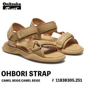 �I�j�c�J�^�C�K�[ �T���_�� Onitsuka Tiger �T���_�� OHBORI STRAP �I�[�{�� �X�g���b�v CAMEL BEIGE/CAMEL BEIGE �L�������x�[�W�� # 1183B305.251 �V���[�Y �����Y ���f�B�[�X