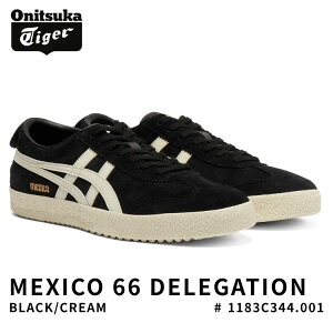 �I�j�c�J�^�C�K�[ �X�j�[�J�[ Onitsuka Tiger MEXICO 66 DELEGATION ���L�V�R66 �f���Q�[�V���� BLACK/CREAM �u���b�N �N���[�� # 1183C344.001 �V���[�Y