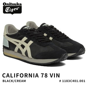 �I�j�c�J�^�C�K�[ �X�j�[�J�[ Onitsuka Tiger CALIFORNIA 78 VIN �J���t�H���j�A 78 VIN BLACK/CREAM �u���b�N �N���[�� # 1183C401.001 �V���[�Y �����Y ���f�B�[�X