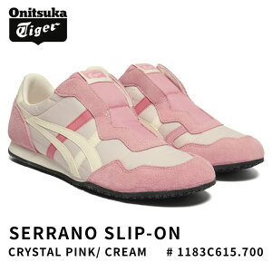 �I�j�c�J�^�C�K�[ �X�j�[�J�[ Onitsuka Tiger �X�j�[�J�[ SERRANO SLIP-ON �Z���[�m�X���b�|�� CRYSTAL PINK/ CREAM �N���X�^���s���N �N���[�� # 1183C615.700 �V���[�Y
