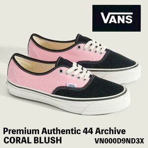 �o���Y �X�j�[�J�[ VANS �X�j�[�J�[ �����Y ���f�B�[�X PREMIUM �I�[�Z���e�B�b�N Premium Authentic 44 Archive CORAL BLUSH VN000D9ND3X �v���~�A�� �I�[�Z���e�B�b�N 44 �A�[�J�C�u �R�[���� �u���b�V�� �V��