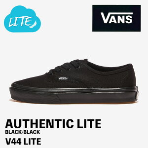 �o���Y ���C�g �X�j�[�J�[ �u���b�N VANS �X�j�[�J�[ ���C�g AUTHENTIC LITE BLACK/BLACK �I�[�Z���e�B�b�N �u���b�N �u���b�N V44 LITE