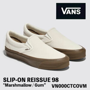 �o���Y �X���b�|�� �X�j�[�J�[ VANS �X���b�|�� VANS Slip-On Reissue 98 ? Marshmallow / Gum VN000CTCOVM ���b�|�� ���V���[98 �}�V���}�� / �K��