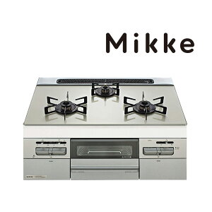 ●♪ノーリツ ビルトインコンロ【N3WV6RWAP2SIC】Mikke ミッケ オートタイプ ムーンシルバーガラストップ 60cmタイプ