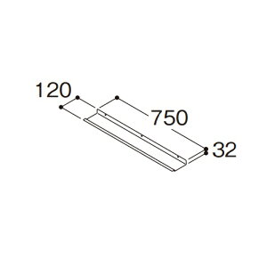 ●TOTO 【LCFS075GGG1G】化粧棚 オクターブLite 間口750mm〔GA〕