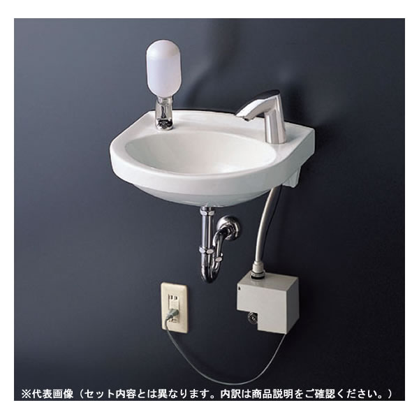 LSH50AB ＴＯＴＯ 壁掛手洗器（角形） 立水栓（ボトルトラップ・壁給水
